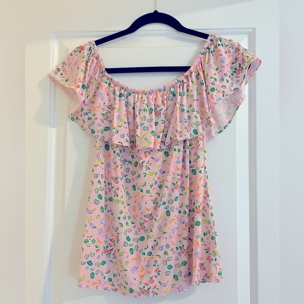 Lily Pulitzer off the shoulder top